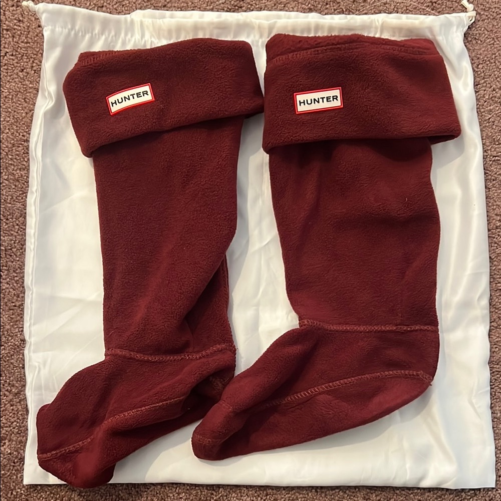 Hunter Red Fleece Boot Socks